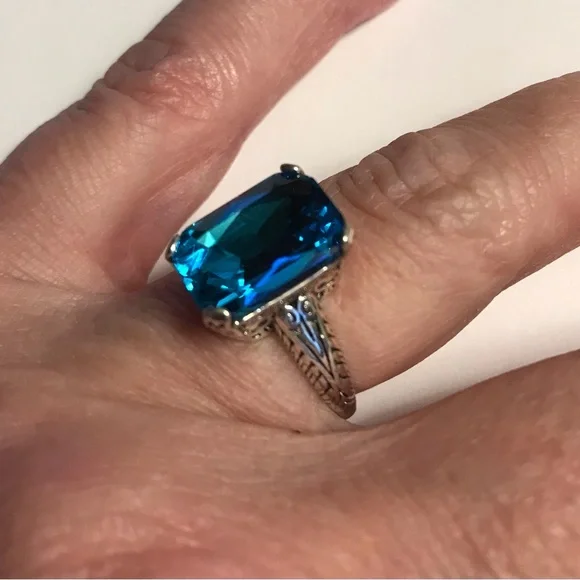 London Blue Topaz 925 Sterling Silver Ring